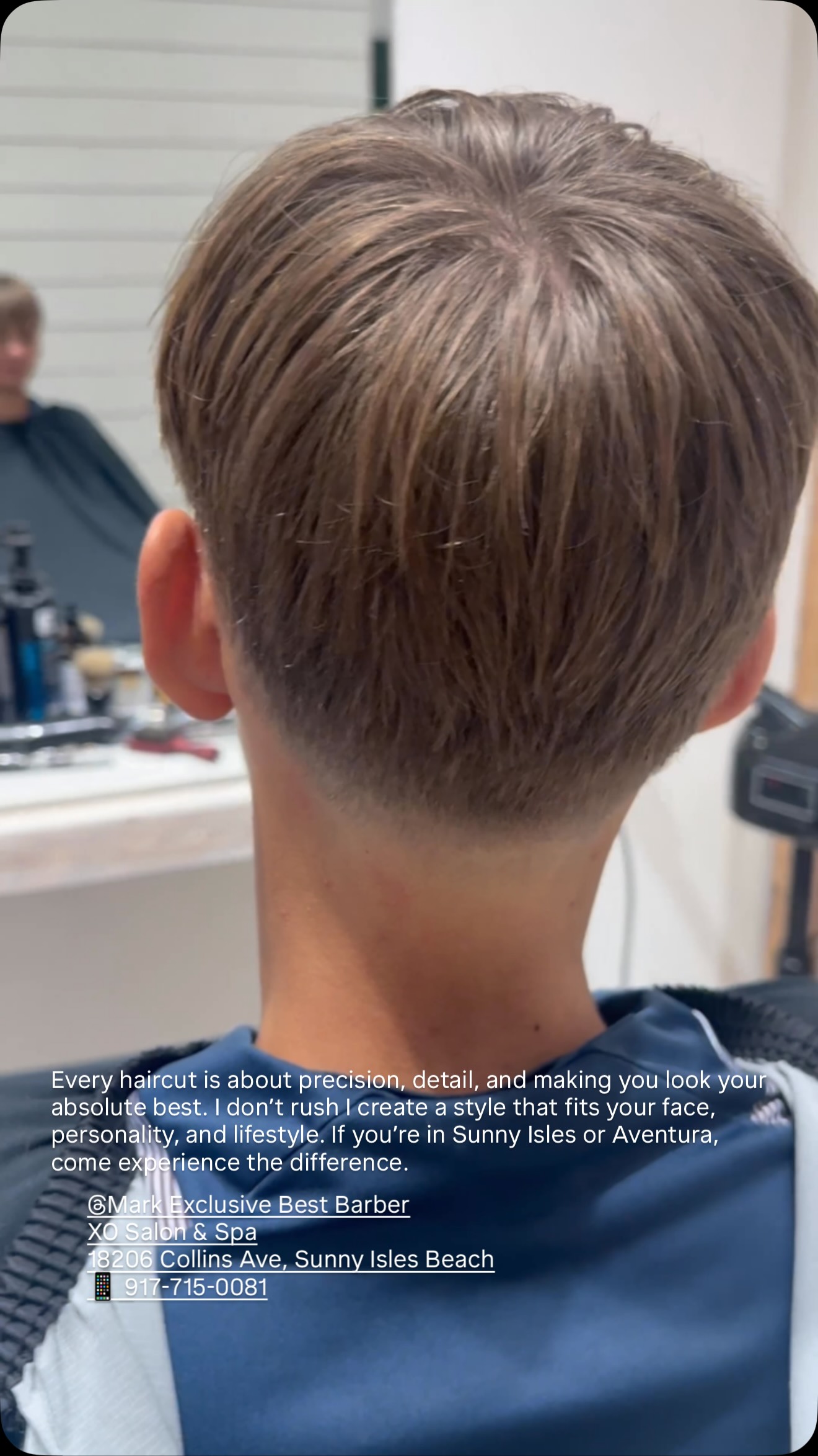 Layered cut with a sharp nape